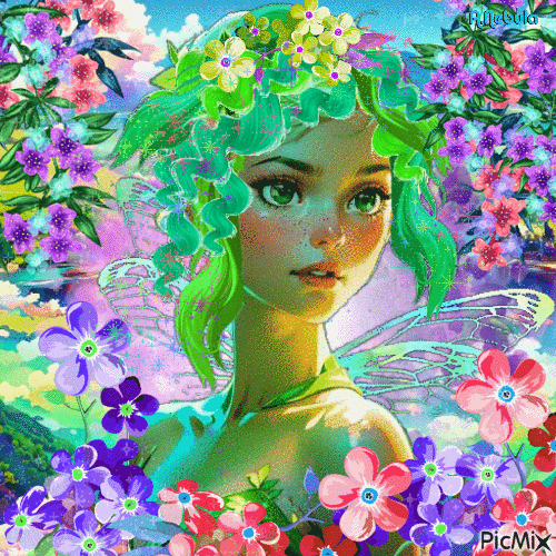 Spring fairy - GIF animate gratis