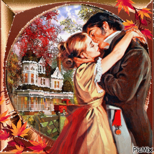 Осенняя любовь - Besplatni animirani GIF