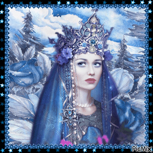 Eine Prinzessin in Blautönen - GIF เคลื่อนไหวฟรี