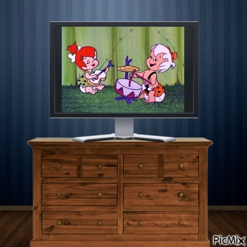Flintstones on TV - Free PNG