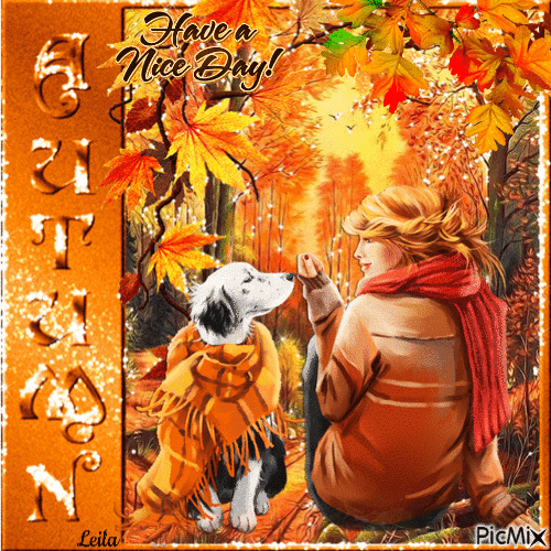 Have a Great Autumn Day. - GIF animasi gratis