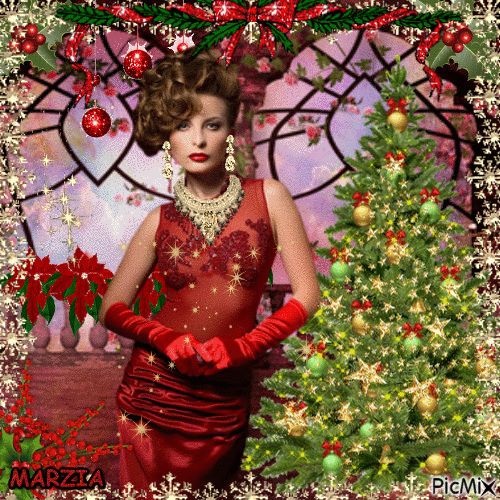 Lady Christmas - Gratis geanimeerde GIF