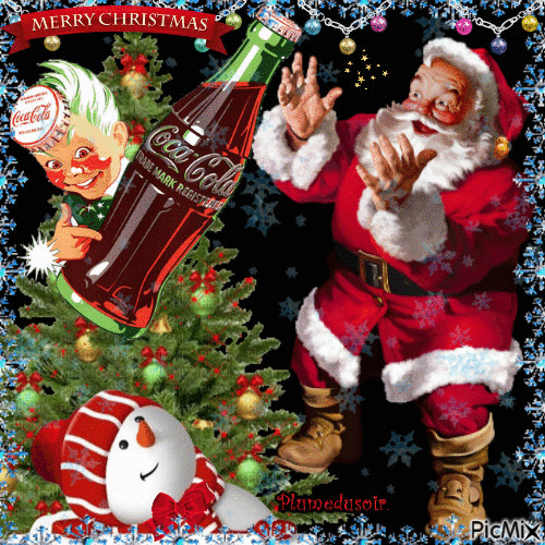 Décorations de Noël Coca-Cola - Darmowy animowany GIF