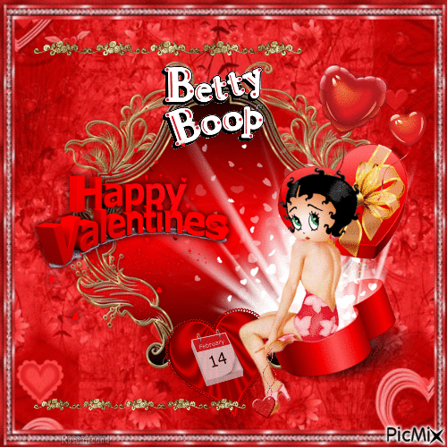 Betty Boob Valentines - GIF animé gratuit