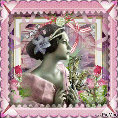 pink woman - Gratis animeret GIF