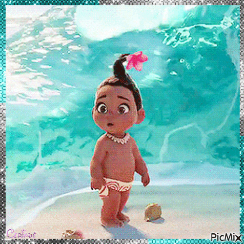 Baby Moana - Darmowy animowany GIF