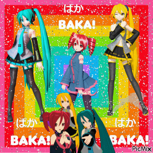 triple baka - fan mix - Darmowy animowany GIF
