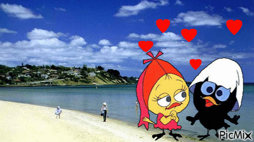 Am strande - Zdarma animovaný GIF