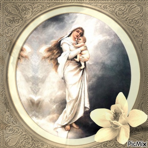 Mutter Maria mit Jesus Kind - nemokama png
