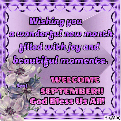 Welcome September - GIF animasi gratis