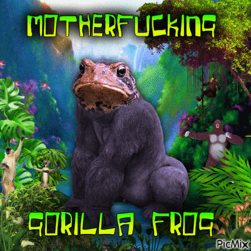 gorilla frog - Бесплатный анимированный гифка