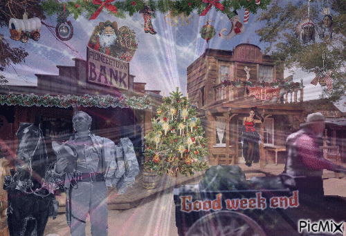 Noël dans l'ouest Américain 9 - Безплатен анимиран GIF