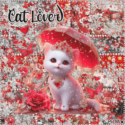 Cat Lover - Animovaný GIF zadarmo