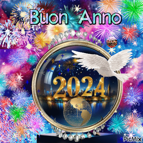 Buon Anno 2024 - Animovaný GIF zadarmo