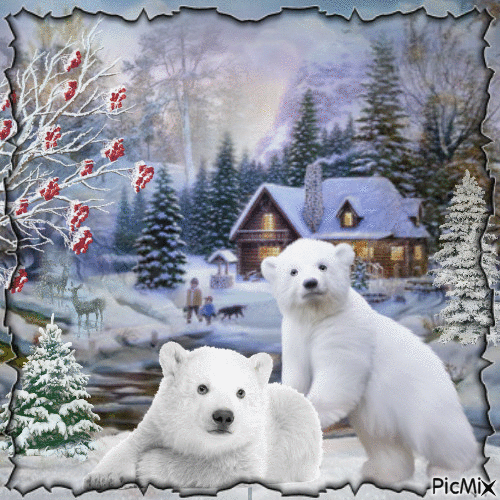 oso polar - GIF animé gratuit