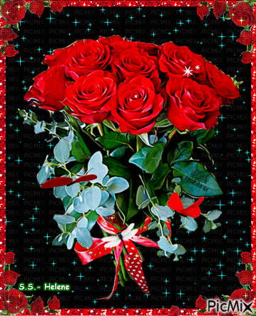 Boukuer of roses. - Besplatni animirani GIF