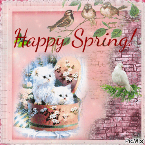 Happy Spring! - GIF animé gratuit