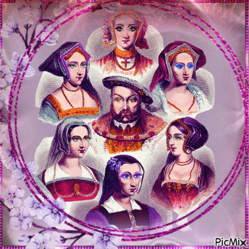 Henry 8 and his wives. - 免费动画 GIF