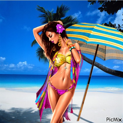 Summer lady - PNG gratuit