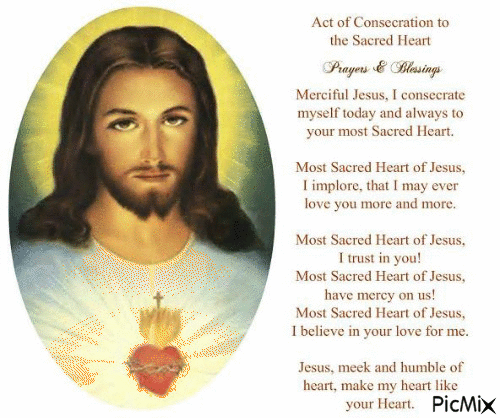 consecration to the Sacred Heart - GIF animate gratis