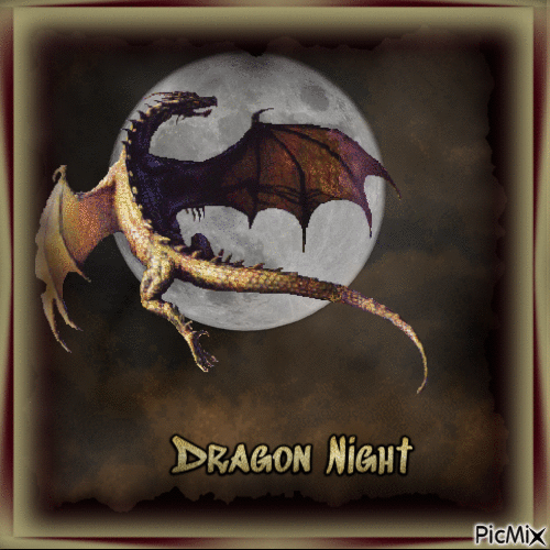 Dragon Night - GIF animasi gratis