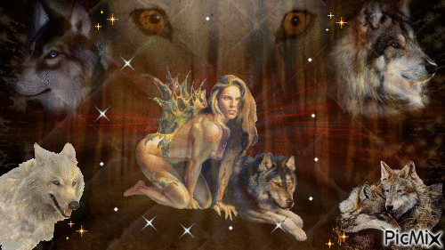 reine des loups - Безплатен анимиран GIF