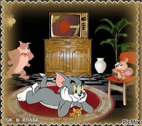 Tom et Jerry - Ilmainen animoitu GIF