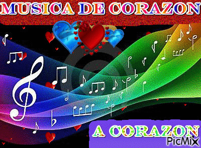 MUSICA DE CORAZON A CORAZON LOLI - GIF animé gratuit