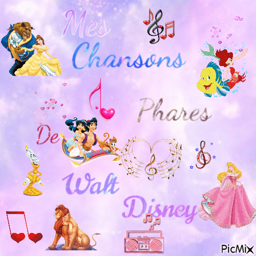 Mes chansons phares de Walt Disney - Darmowy animowany GIF
