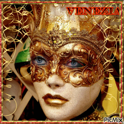 Maschera Carnevale - Venezia - GIF animé gratuit