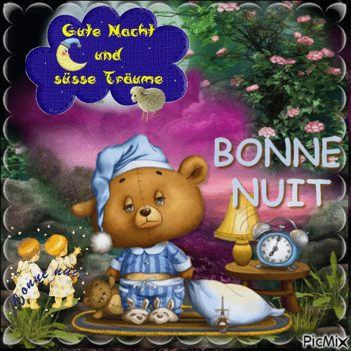 Bonne Nuit Drôle - Бесплатный анимированный гифка