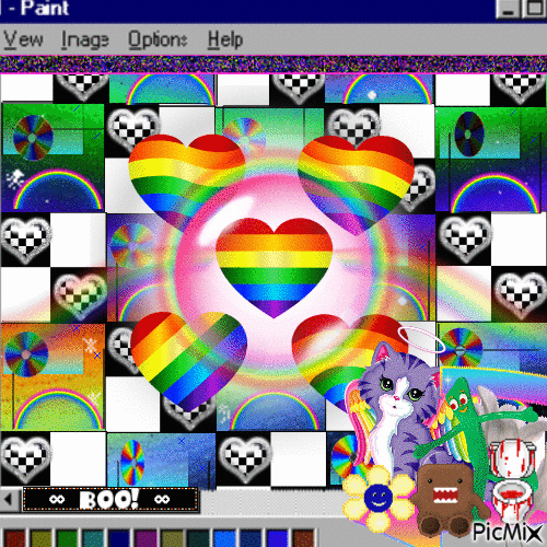 Rainbow masses - Безплатен анимиран GIF