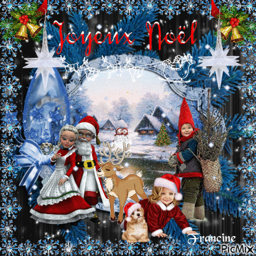 Joyeux Noel a tout mes amis de Picmix ♥♥♥ - Nemokamas animacinis gif