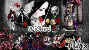 Goth Art Wicked Love - Бесплатный анимированный гифка