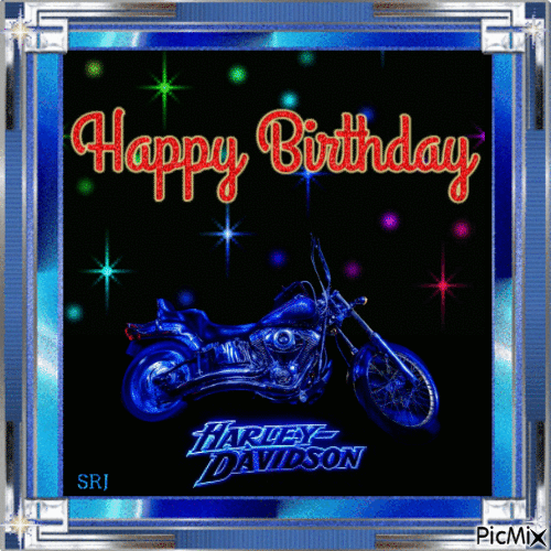 Happy Birthday Harley Davidson - Gratis animerad GIF