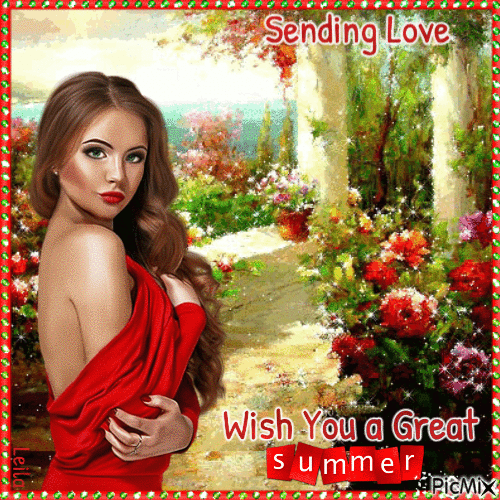 Sending Love. Wish you a Great Summer 4 - Бесплатный анимированный гифка