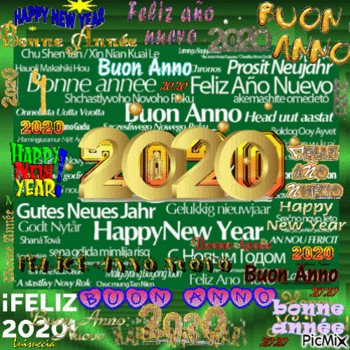 THIS IS OF MY DEAR FRIEND LUISA(luisuccia) !HAPPY NEW YEAR 2020!HUGS;) - Бесплатни анимирани ГИФ