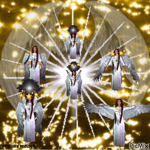 Angels flying out of The Portal - GIF เคลื่อนไหวฟรี