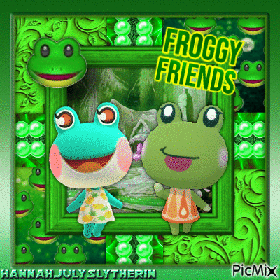 {♥}Froggy Friends - Lily & Sunny{♥} - Бесплатный анимированный гифка