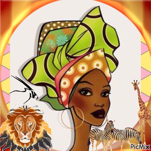Volto di Donna afro disegno - PNG gratuit