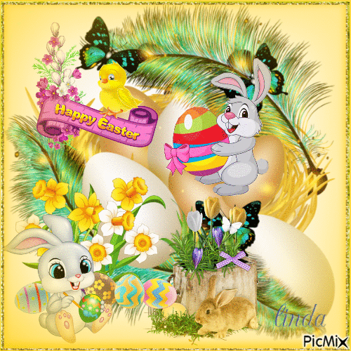 Joyeuse Pâques - GIF animado grátis