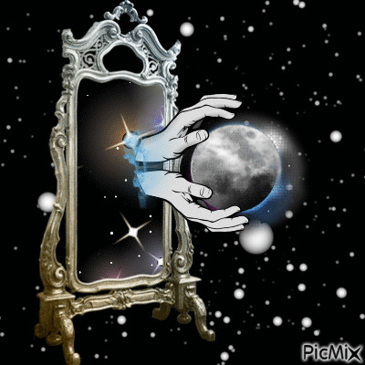 moon and stars - GIF animasi gratis
