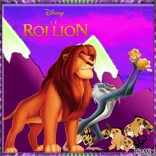 Le Roi Lion. (tons violets) - Free PNG