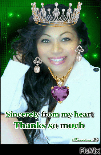 Sincerely from my heart thanks so much - GIF animado gratis