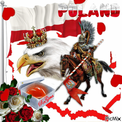 Kocham Cię Polsko! - Бесплатный анимированный гифка