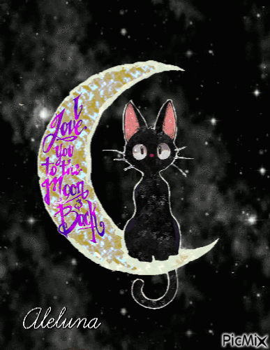 I love you to the moon and back 💖 - Бесплатный анимированный гифка