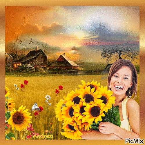 Sunflowers... - GIF animate gratis