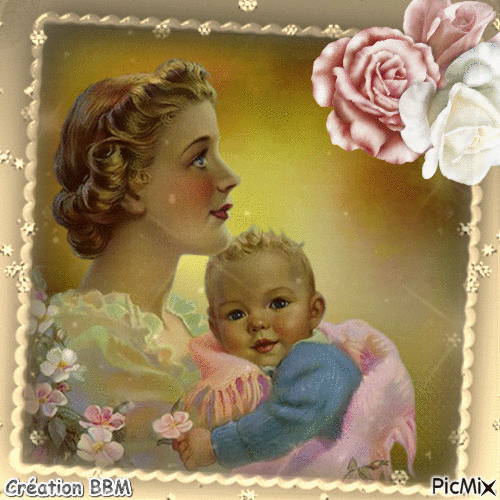 Une mère et son enfant par BBM - Δωρεάν κινούμενο GIF