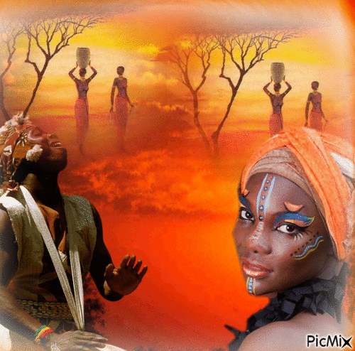 Afro Woman - Bezmaksas animēts GIF