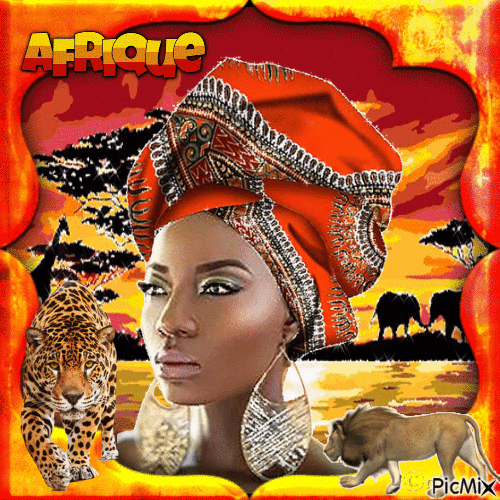 Sunset in Africa - GIF animé gratuit